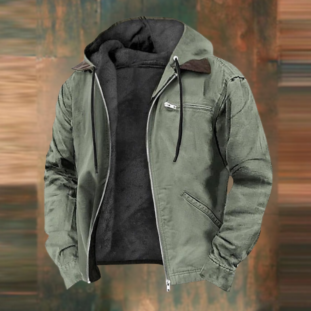 Hermosa | Stylish & Warm Hoodie Jacket Green