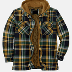 Calico | Men's Jacket | Plaid Hooded Shirt Green