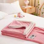 Pink Flannel Fleece Blanket – Soft Plush Throw Blanket for Couch & Bed, Lightweight & Warm, 3 Sizes – BlushCozy