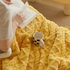 Thick Winter Lambswool Blanket – Sherpa Fleece Throw Blanket for Couch & Bed, Warm & Cozy, 4 Sizes – WarmWool Yellow