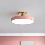 LED Ceiling Lamp in Nordic Style – Modern Round Flush Mount Ceiling Light for Bedroom & Kids Room, 12 to 19 in, 6 Colors – NordicaGlow