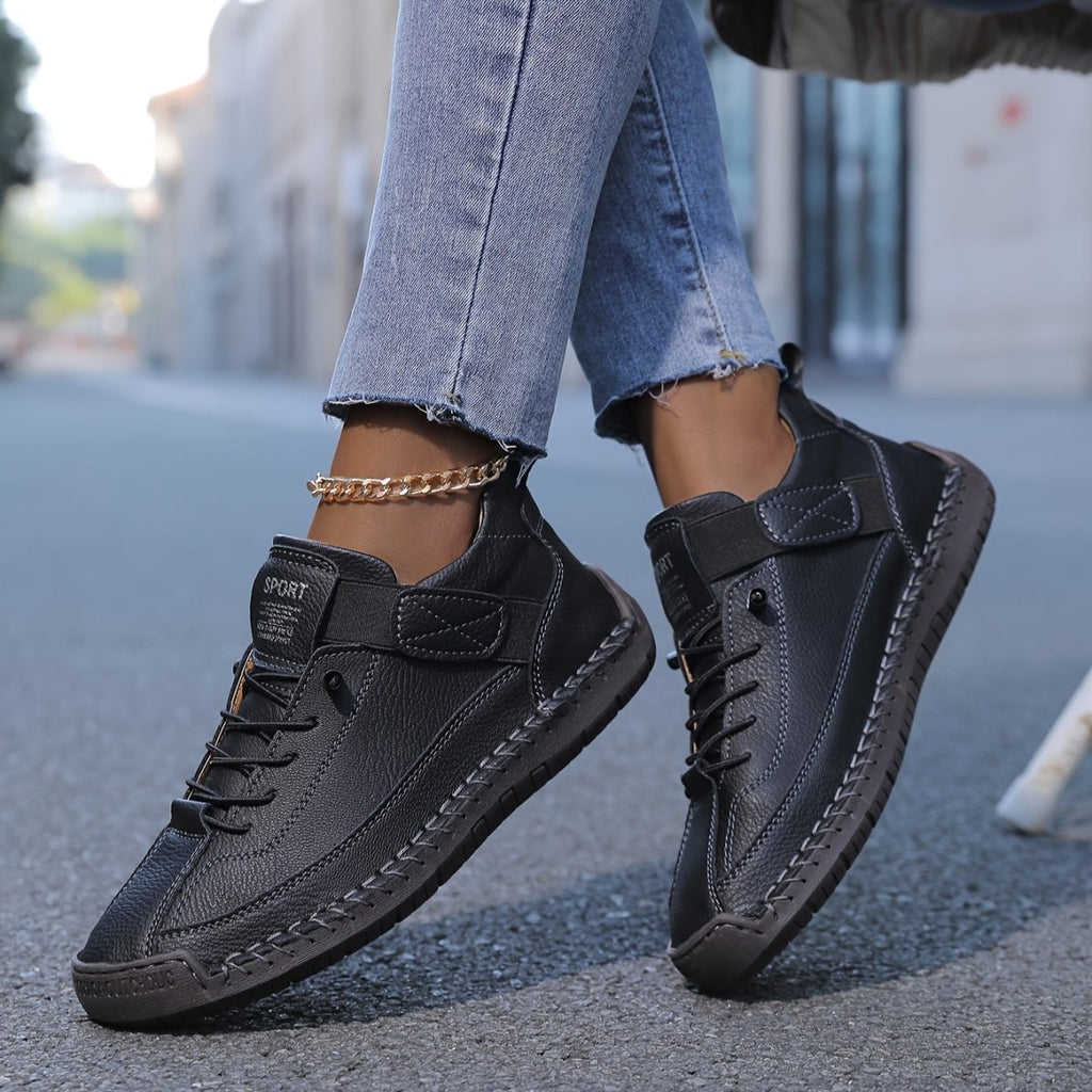 Sneakers For Women | Low Cut Lace-Up Design Black