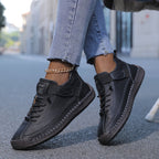 Sneakers For Women | Low Cut Lace-Up Design Black