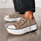 Women's Comfort Sneakers with Arch Support – Cushioned Everyday Sneakers with Heel Support, 3 Colors, EU 35–43 – Parsha Brown