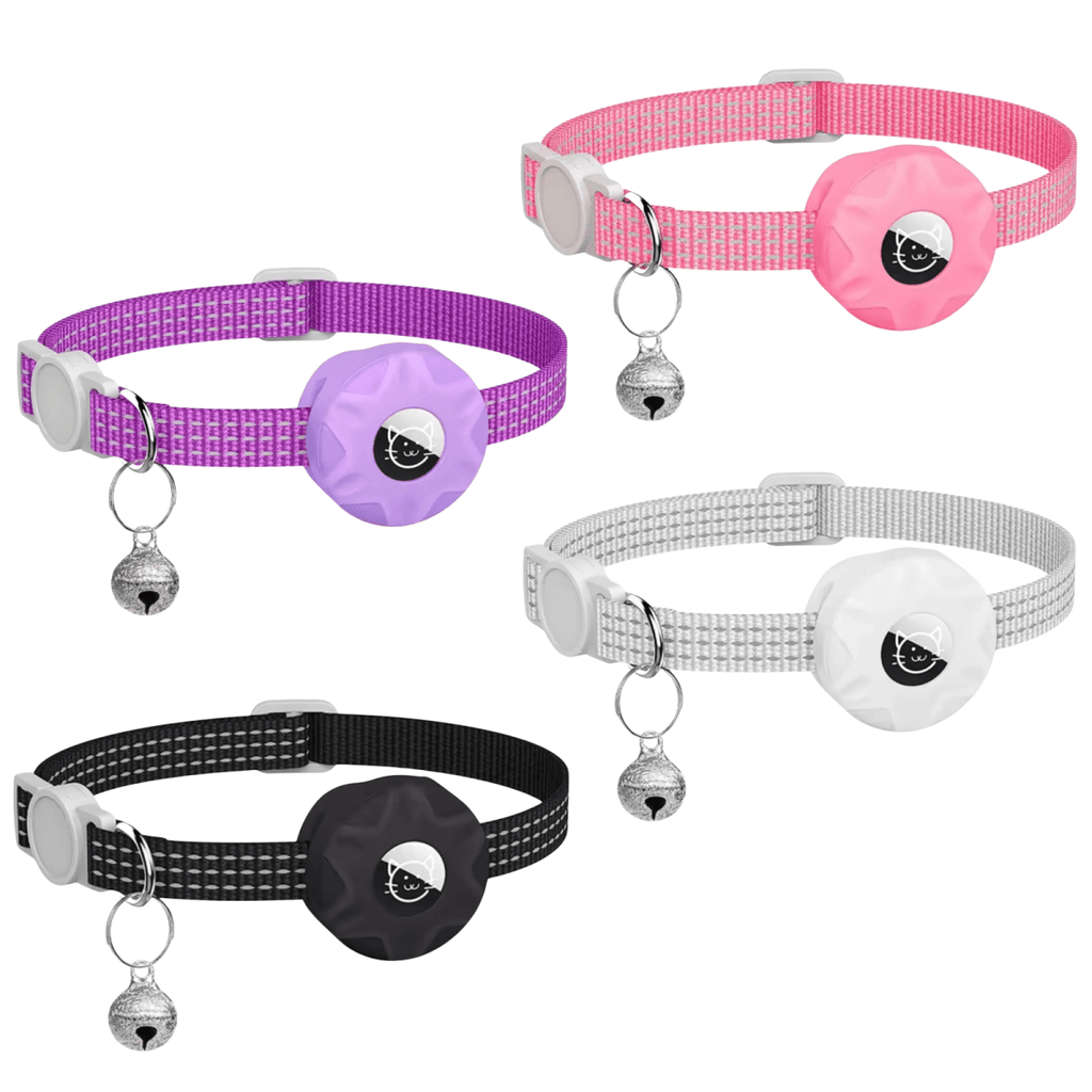 Smart Tracker Collar for Cats and Dogs – Pet Tracker for Android, Works with Google Find My Device, Reflective