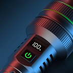 Extremely Bright Zoomable LED Flashlight – IPX67 Waterproof Aircraft Aluminum Flashlight with SOS & Strobe, 4 Brightness Levels – PowerBeam