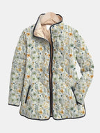 Flōre | Women’s Jacket | Floral Print Quilted Multicolor