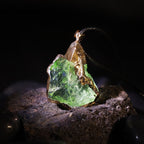 Fine Moldavite Necklace – Green Moldavite Pendant, Handmade with Adjustable Chain – Zahara Lyra