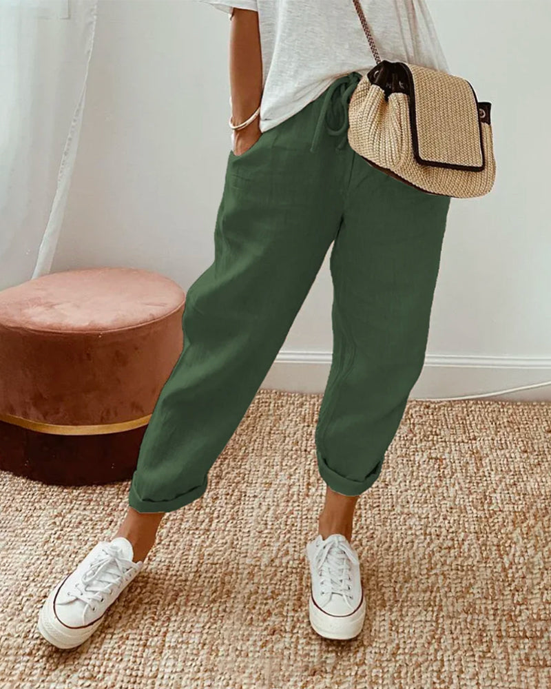 Sephira | Women’s Coastal Tapered Lounge Pants Green