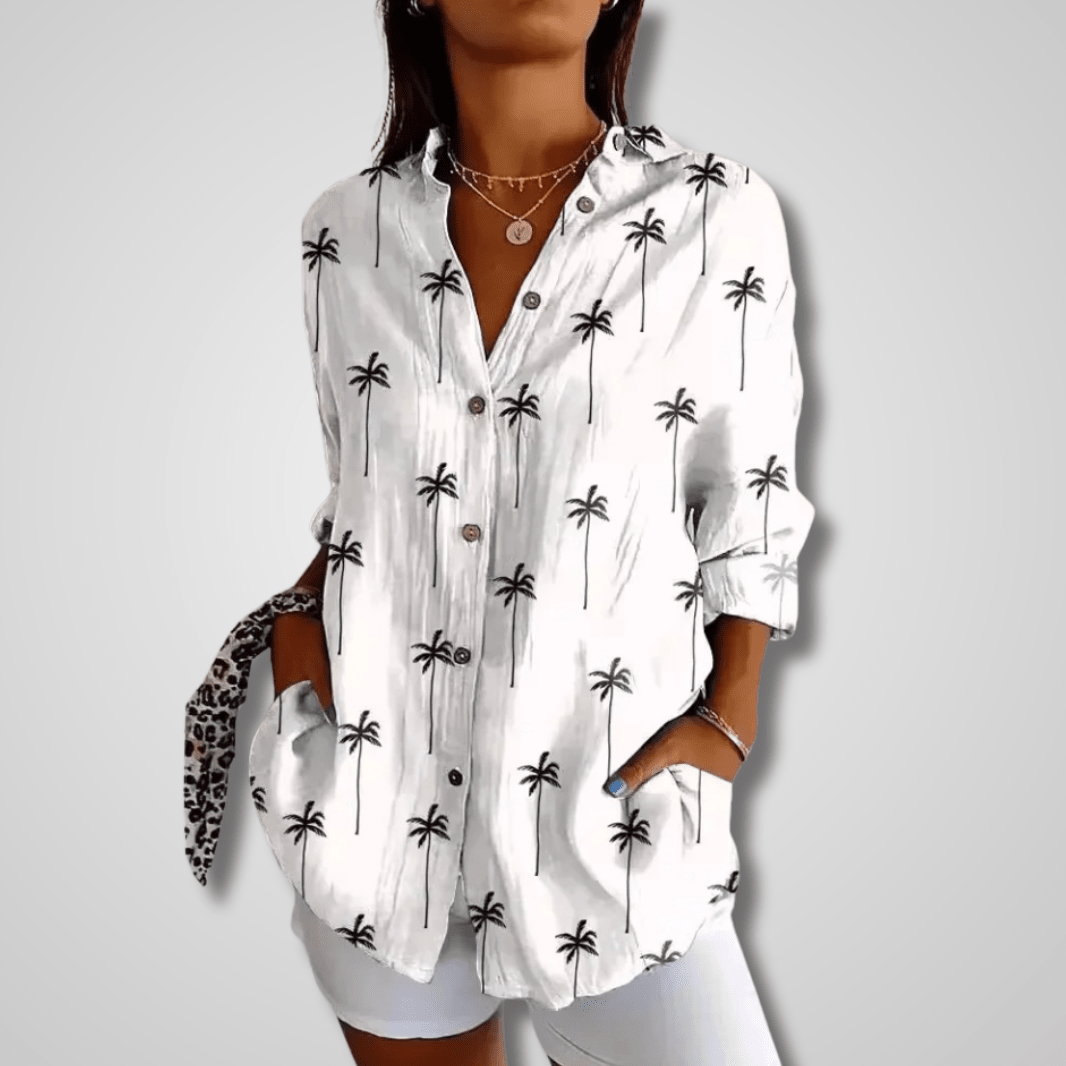 Pamelo | Women’s Blouse | Vintage Button Down White