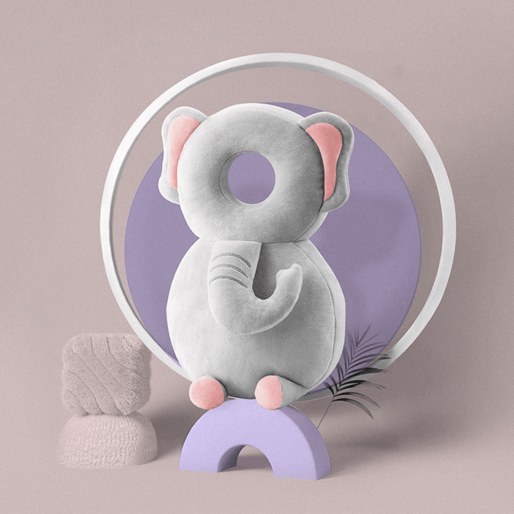 Baby Fall Prevention Cushion – Baby Head Protector Backpack for Crawling & Walking, Padded with Adjustable Straps – LittleGuard Little Elephant
