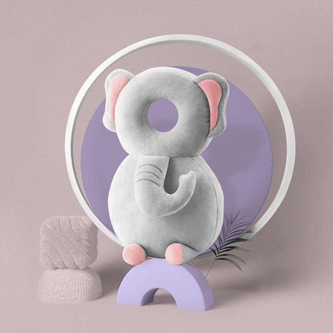 Baby Fall Prevention Cushion – Baby Head Protector Backpack for Crawling & Walking, Padded with Adjustable Straps – LittleGuard Little Elephant