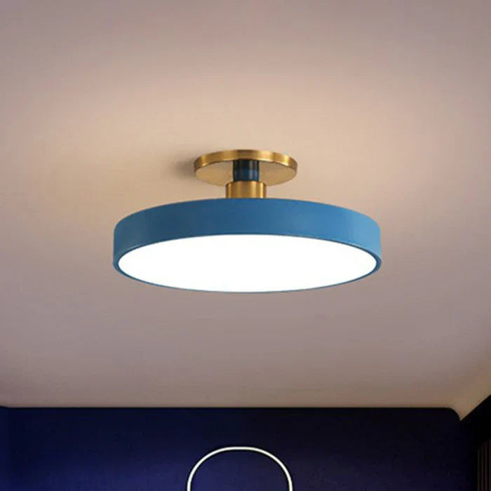 LED Ceiling Lamp in Nordic Style – Modern Round Flush Mount Ceiling Light for Bedroom & Kids Room, 12 to 19 in, 6 Colors – NordicaGlow
