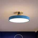 LED Ceiling Lamp in Nordic Style – Modern Round Flush Mount Ceiling Light for Bedroom & Kids Room, 12 to 19 in, 6 Colors – NordicaGlow