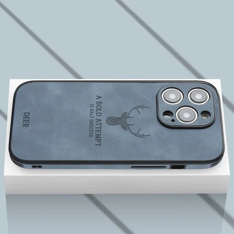 Luxury Deerskin iPhone Case - Veltro Hellblau