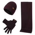 Hommes | Rugged Winter Set | With Rugged Hat, Scarf, and Gloves! Burgundy