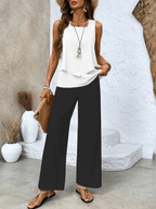Zahara | Women’s Two-Piece Set with Matching Top and Pants Black