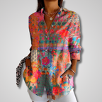 Pamelo | Women’s Blouse | Vintage Button Down Multicolor