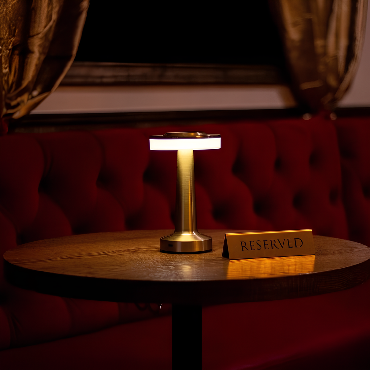 Wireless Retro Table Lamp – Cordless Rechargeable LED Lamp, Dimmable with 3 Color Temperatures, Metal Bar & Restaurant Lamp – LumiBar