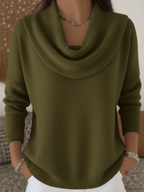 Pamelo | Women’s Sweater | Long Sleeve Cowl Neck Green