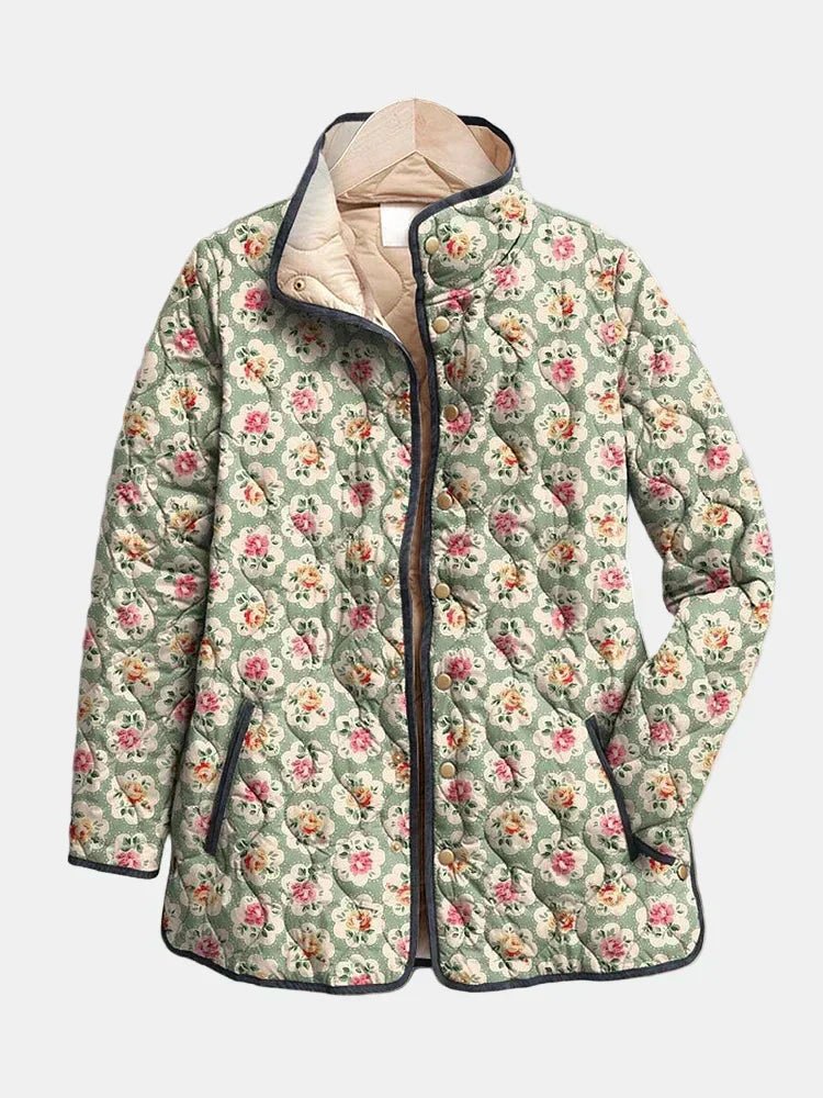 Isana | Women’s Jacket | Floral Classic Style Green