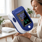 Pulse Oximeter for Blood Oxygen and Heart Rate – Compact SpO2 Monitor, 70-100% SpO2, 30-250 BPM, Only 1.8 oz