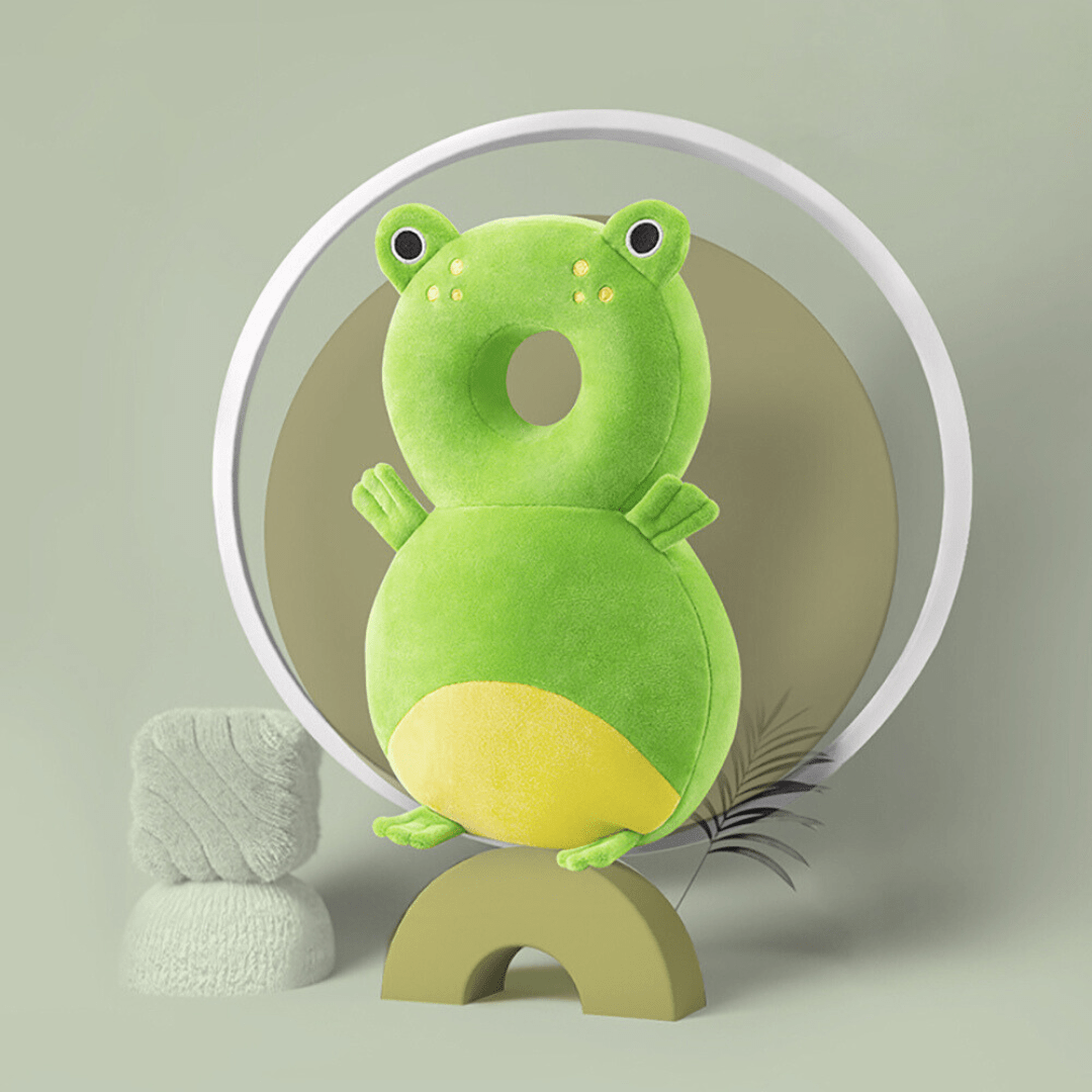 Baby Fall Prevention Cushion – Baby Head Protector Backpack for Crawling & Walking, Padded with Adjustable Straps – LittleGuard Little Frog