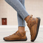 Sneakers For Women | Low Cut Lace-Up Design Brown