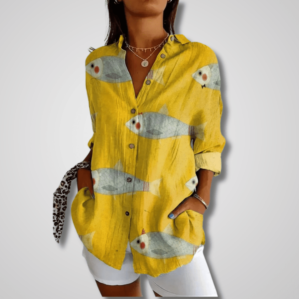 Pamelo | Women’s Blouse | Vintage Button Down Yellow