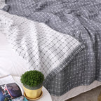 Simple Casual Cotton Blanket – Lightweight Cotton Gauze Muslin Throw Blanket for Bed & Sofa, Breathable, All-Season – BreezyCotton