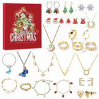 Jewelry Advent Calendar for Women 2026 – 24 Gold & Silver Tone Necklaces, Bracelets & Earrings, Christmas Gift Box B