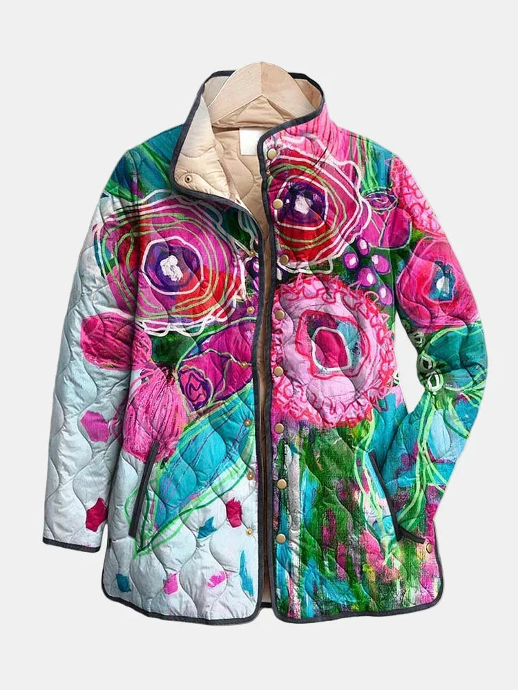 Bersh | Women’s Jacket | Abstract Floral Quilted