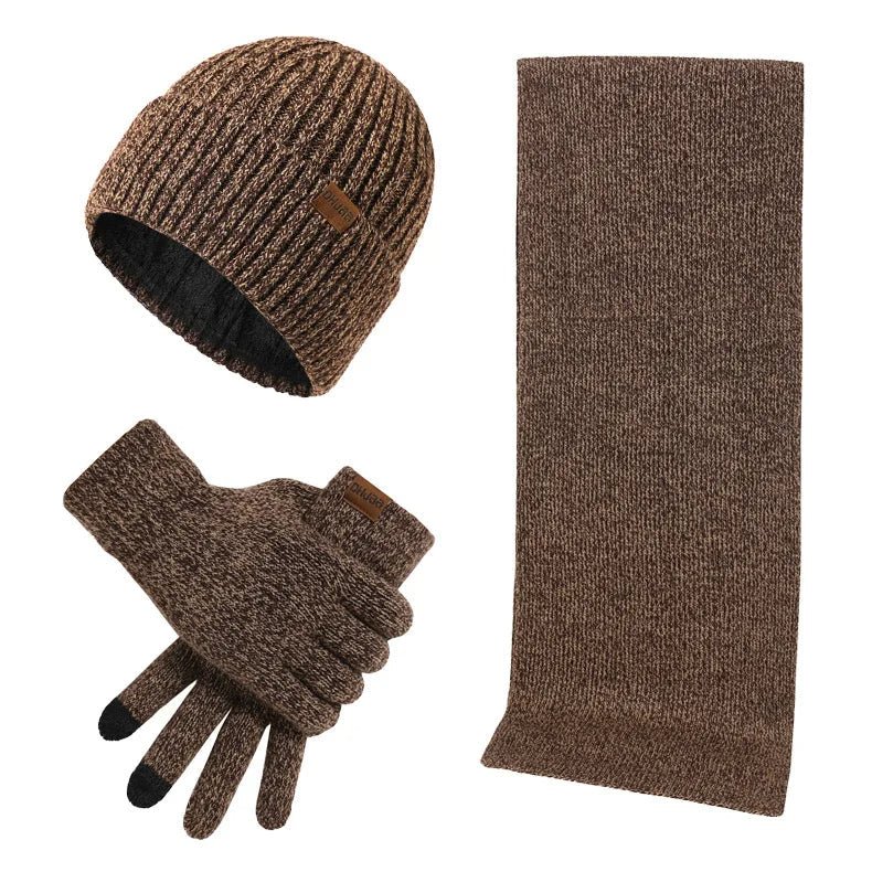 Hommes | Rugged Winter Set | With Rugged Hat, Scarf, and Gloves! Khaki