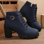 Mechi | Boots For Women | Lace Up Ankle Block Heel