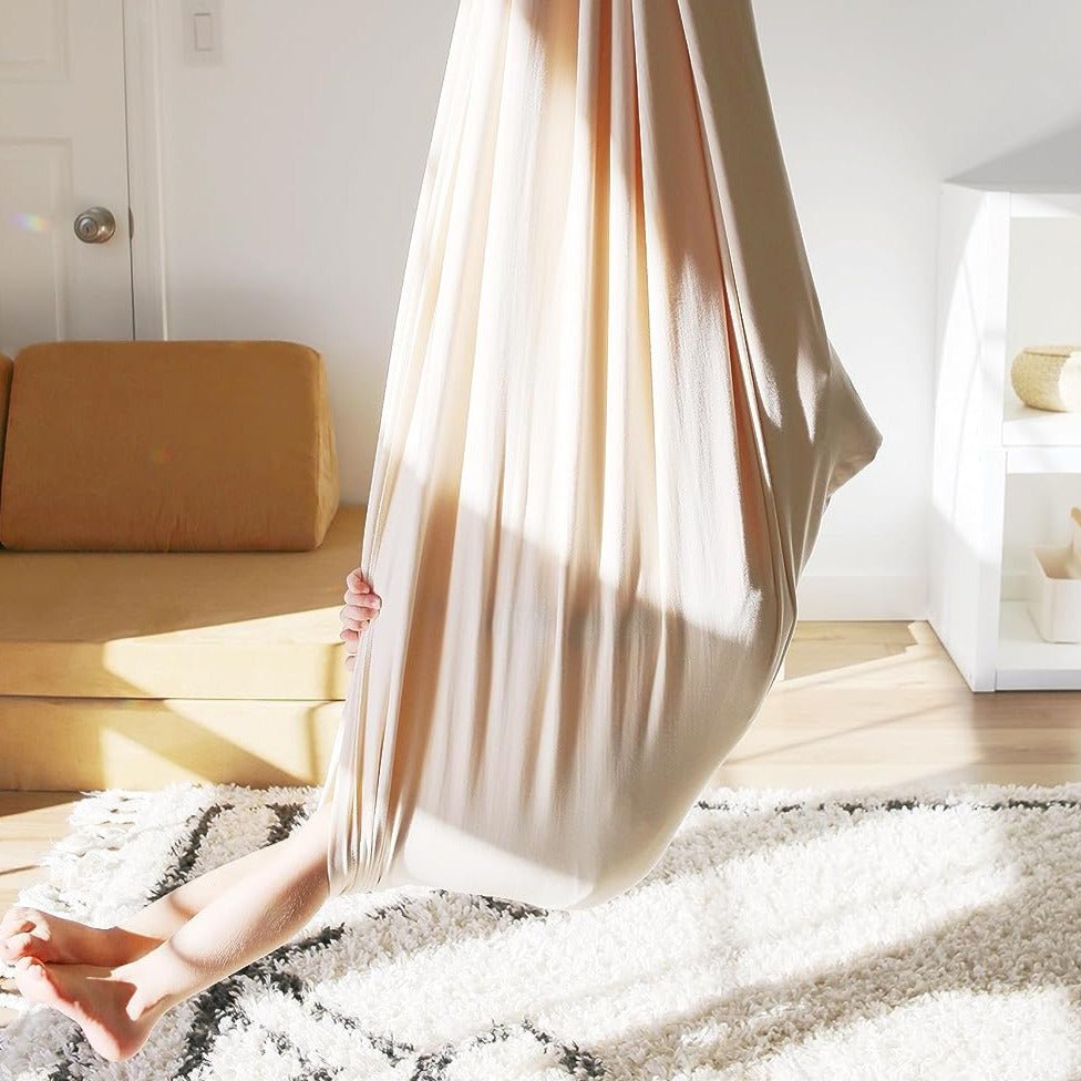 100% Organic Cotton Kids' Hammock – Swing Cocoon for Play & Relaxation, Indoor Hanging Swing for Kids' Room, 6 Colors
