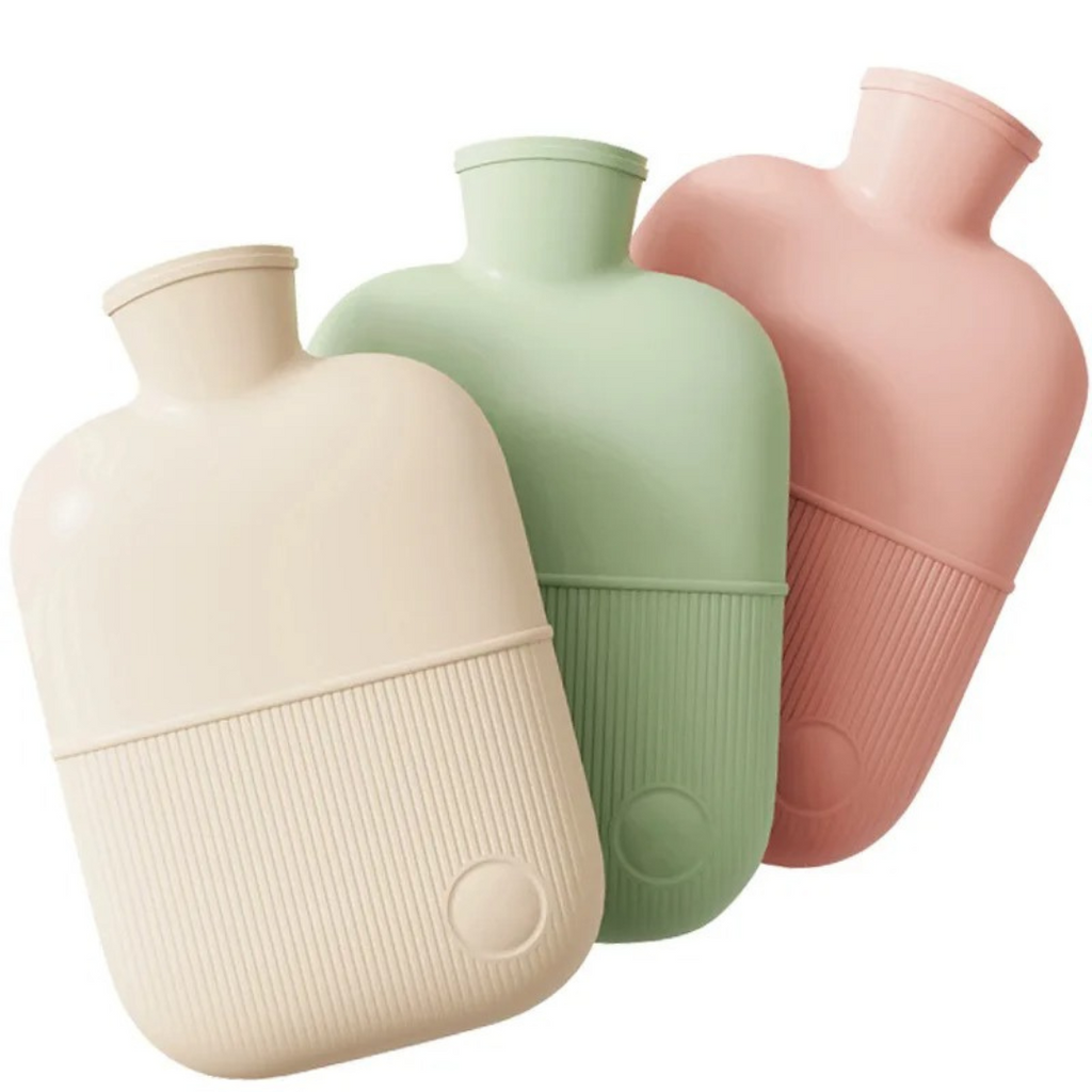 Large Hot Water Bottle 68 oz with Soft Fleece Cover – Leak-Resistant, Warmth for Feet, Hands & Back, 4 Colors