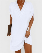 Solis | Women’s V-Neck Mini Dress White