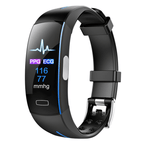 Smart Fitness Tracker with Heart Rate Monitor – Activity & Sleep Tracking, Notifications, OLED, IP67, iOS & Android Black Blue