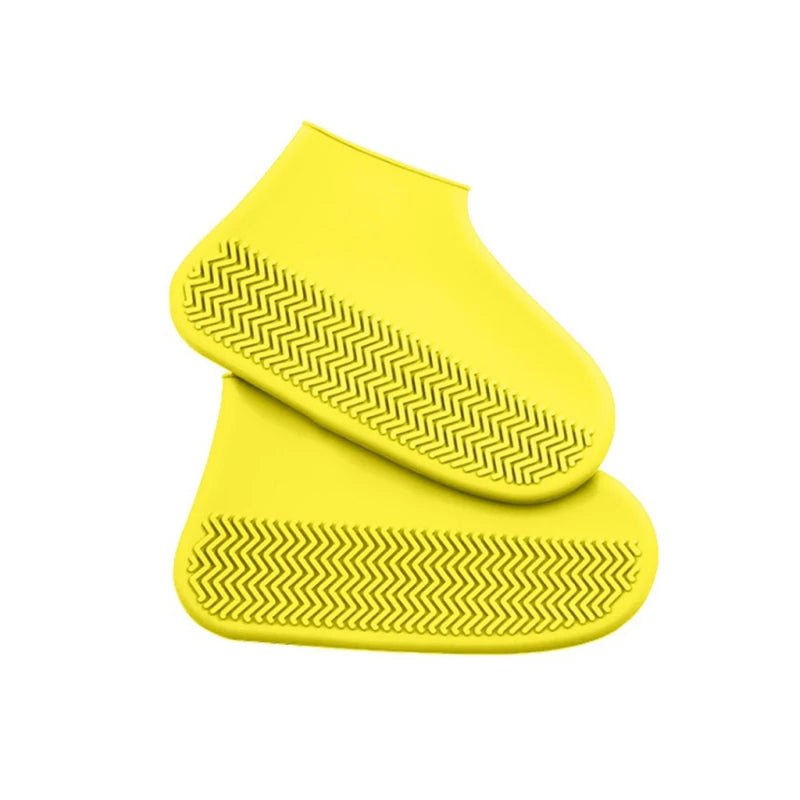 Waterproof Shoe Covers – Reusable Elastic Rain Overshoes for Walking & Cycling, Washable, 5 Colors, S–L Yellow