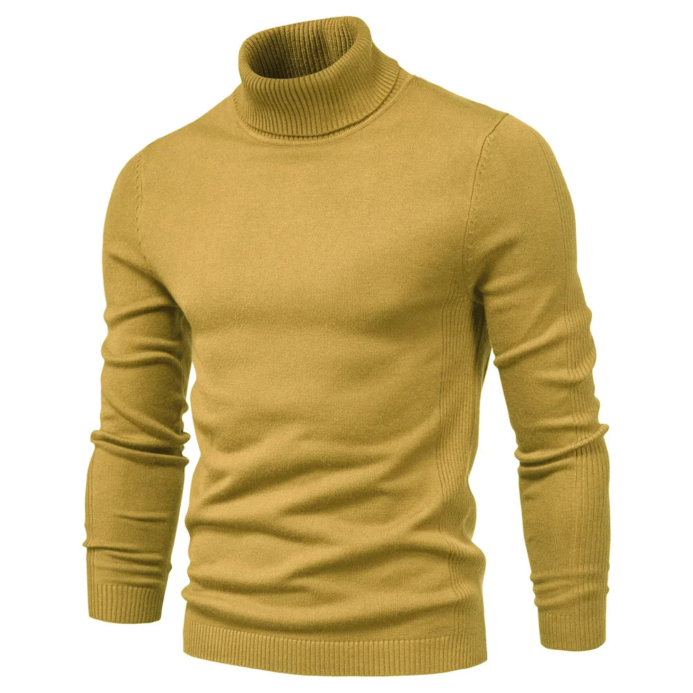Admire | Men's Mock Neck Turtleneck Sweater - Soft Knit Pullover