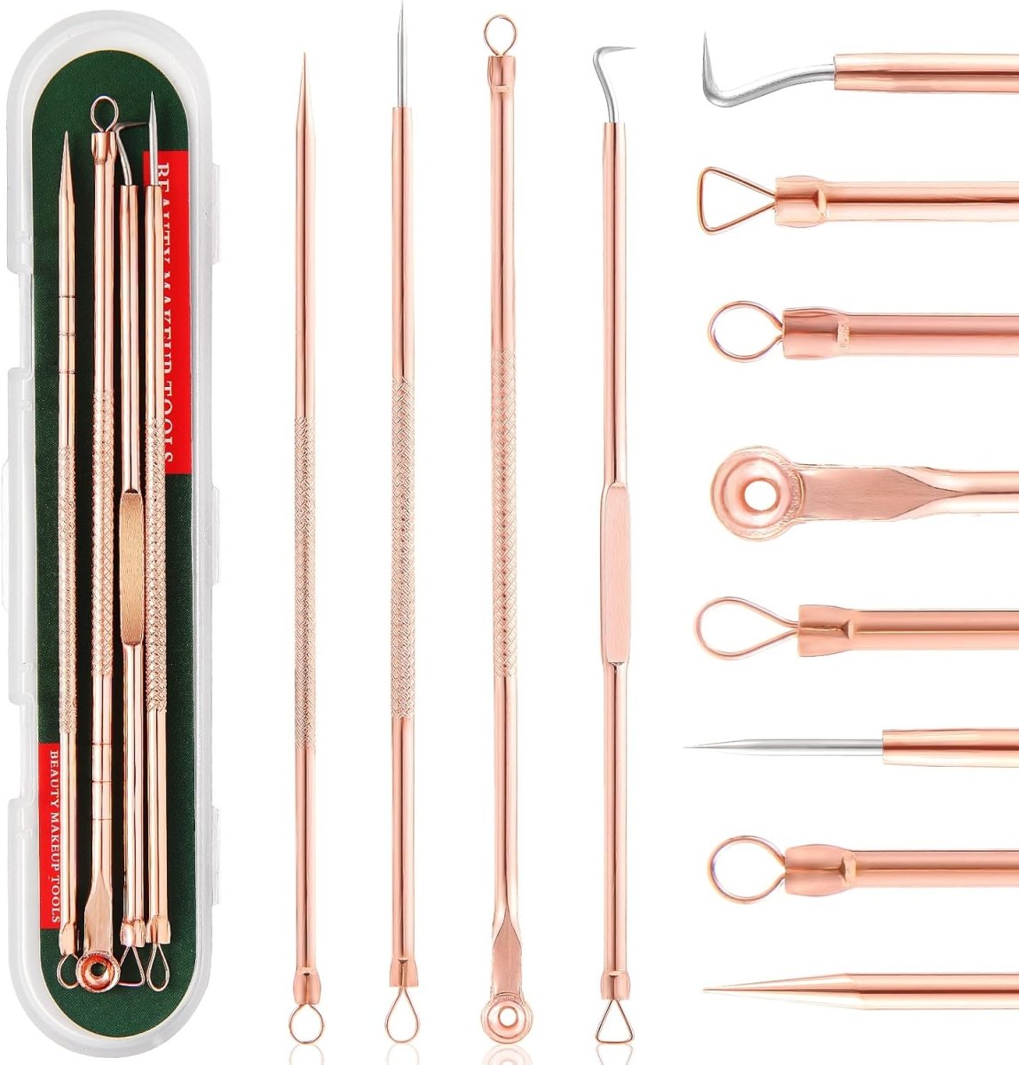 Blackhead & Pimple Removal Kit – Comedone Extractor Tool Set, Blackhead Remover Tools with Travel Case