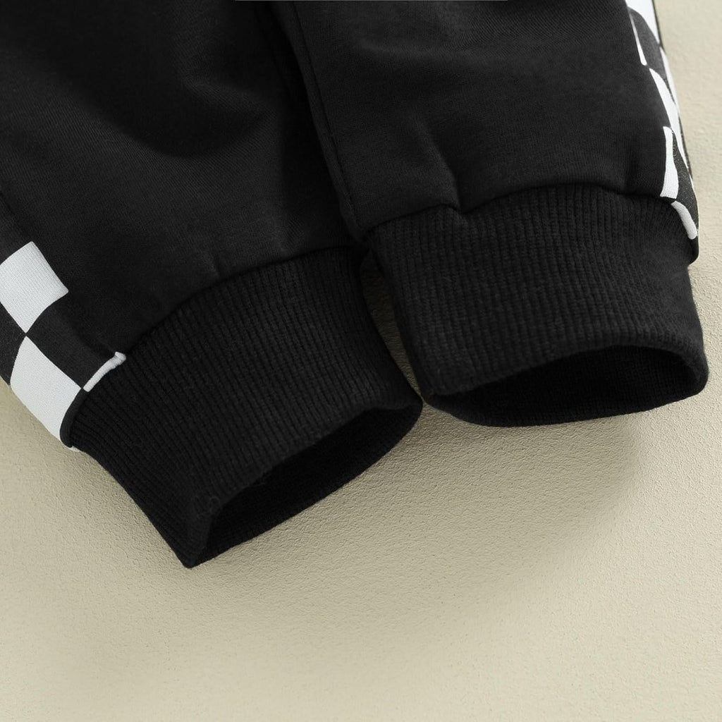 Baby Jogger Set – 2 Piece Winter Outfit with Color Block Sweatshirt & Stretch Pants, Cotton Blend, 0-3 Years – Marmari
