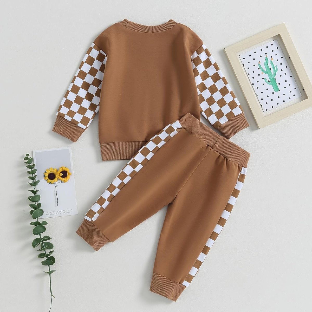Baby Jogger Set – 2 Piece Winter Outfit with Color Block Sweatshirt & Stretch Pants, Cotton Blend, 0-3 Years – Marmari J