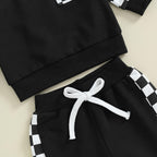 Baby Jogger Set – 2 Piece Winter Outfit with Color Block Sweatshirt & Stretch Pants, Cotton Blend, 0-3 Years – Marmari