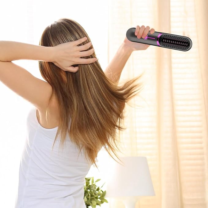 Wireless Hair Straightener – Cordless Ceramic Flat Iron, USB Rechargeable, 3 Heat Settings, Mini Travel Size – Lumea