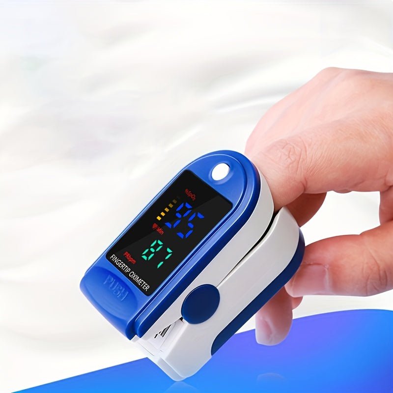Pulse Oximeter for Blood Oxygen and Heart Rate – Compact SpO2 Monitor, 70-100% SpO2, 30-250 BPM, Only 1.8 oz