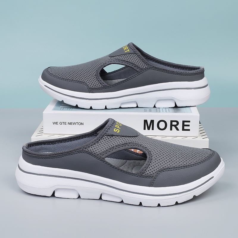 Figueral | Men's Slip on Shoes | Side Cutout Design Gray
