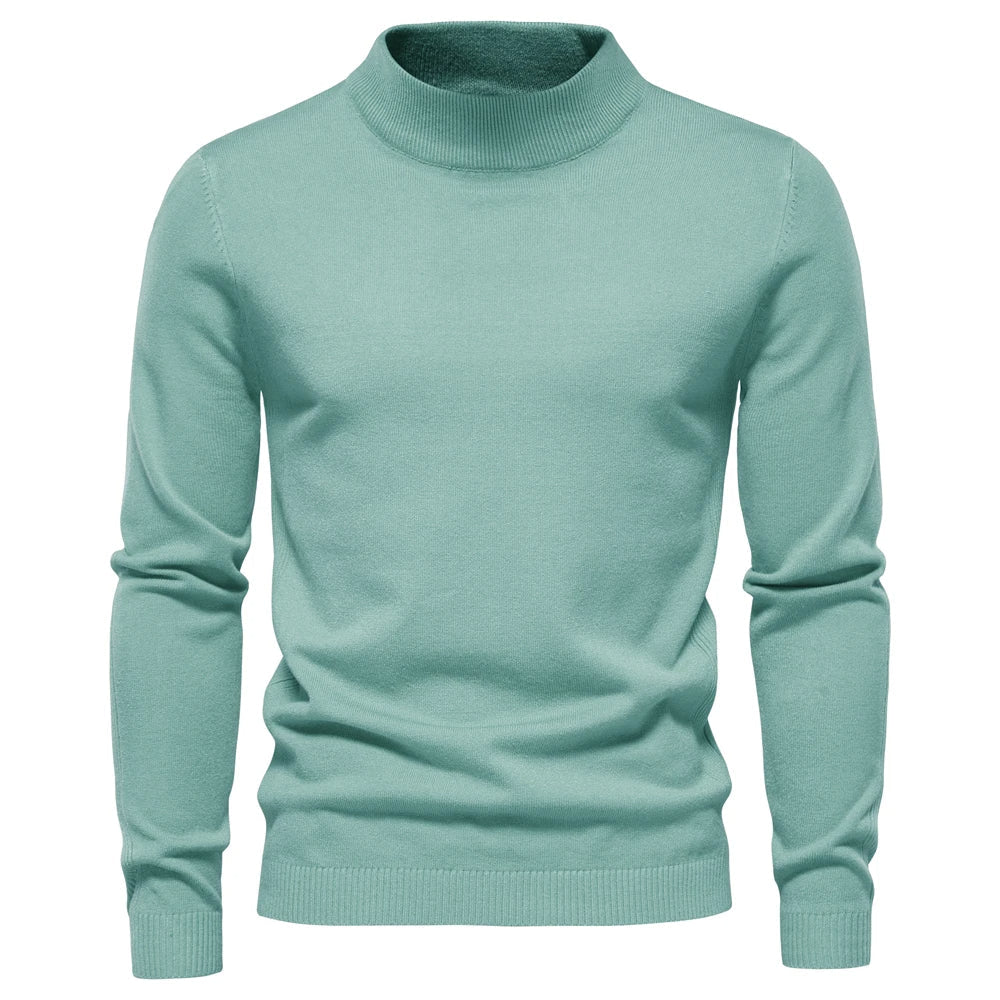 Admire | Men's Mock Neck Turtleneck Sweater - Soft Knit Pullover