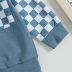 Baby Jogger Set – 2 Piece Winter Outfit with Color Block Sweatshirt & Stretch Pants, Cotton Blend, 0-3 Years – Marmari