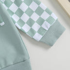 Baby Jogger Set – 2 Piece Winter Outfit with Color Block Sweatshirt & Stretch Pants, Cotton Blend, 0-3 Years – Marmari